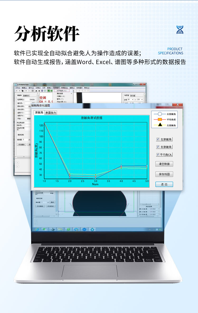 便攜式全自動(dòng)接觸角測(cè)定儀